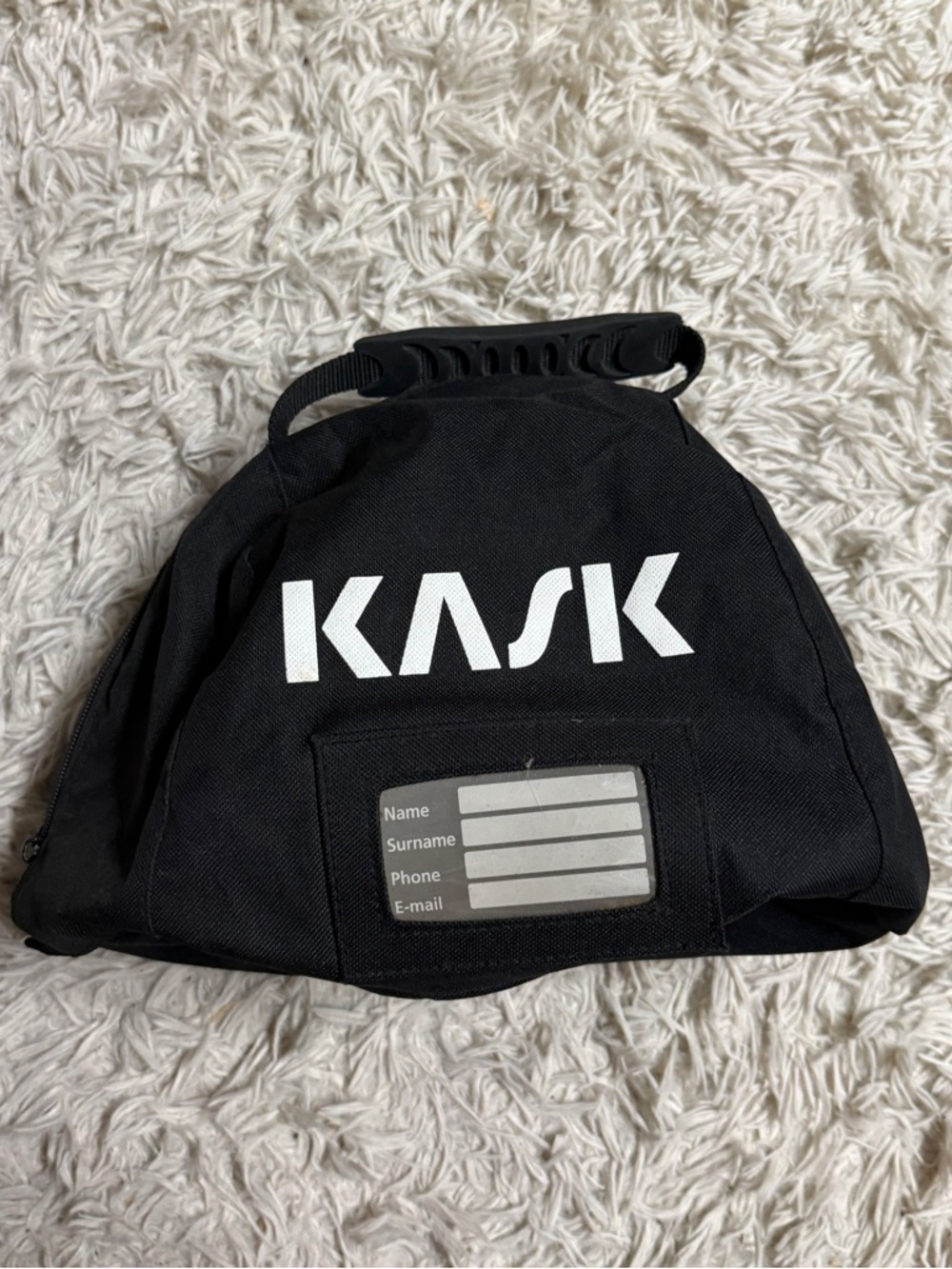 Black Kask English Horseback Riding Helmet Bag. Good Condition.